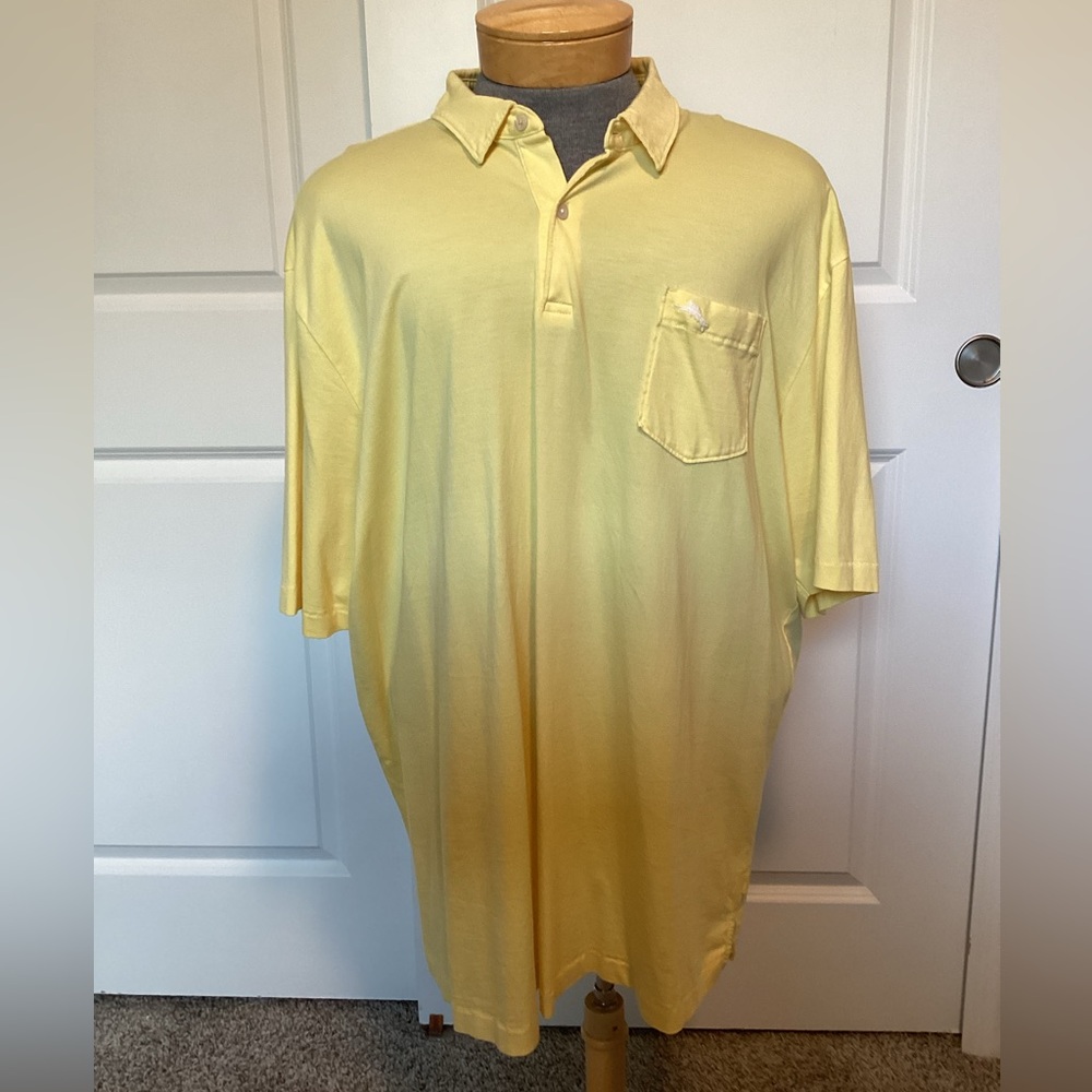 Tommy Bahama Relaxed Yellow Polo Shirt Mens XXL/TTG - IEC